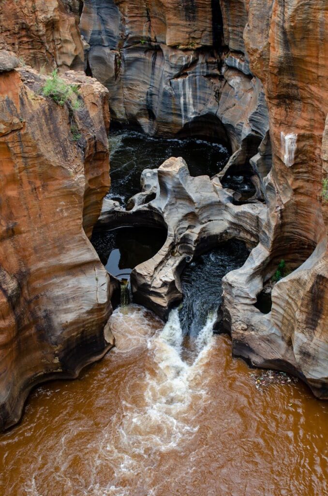 Stunning view of Bourkes Luck Potholes, a famous geological formation in South Africa.